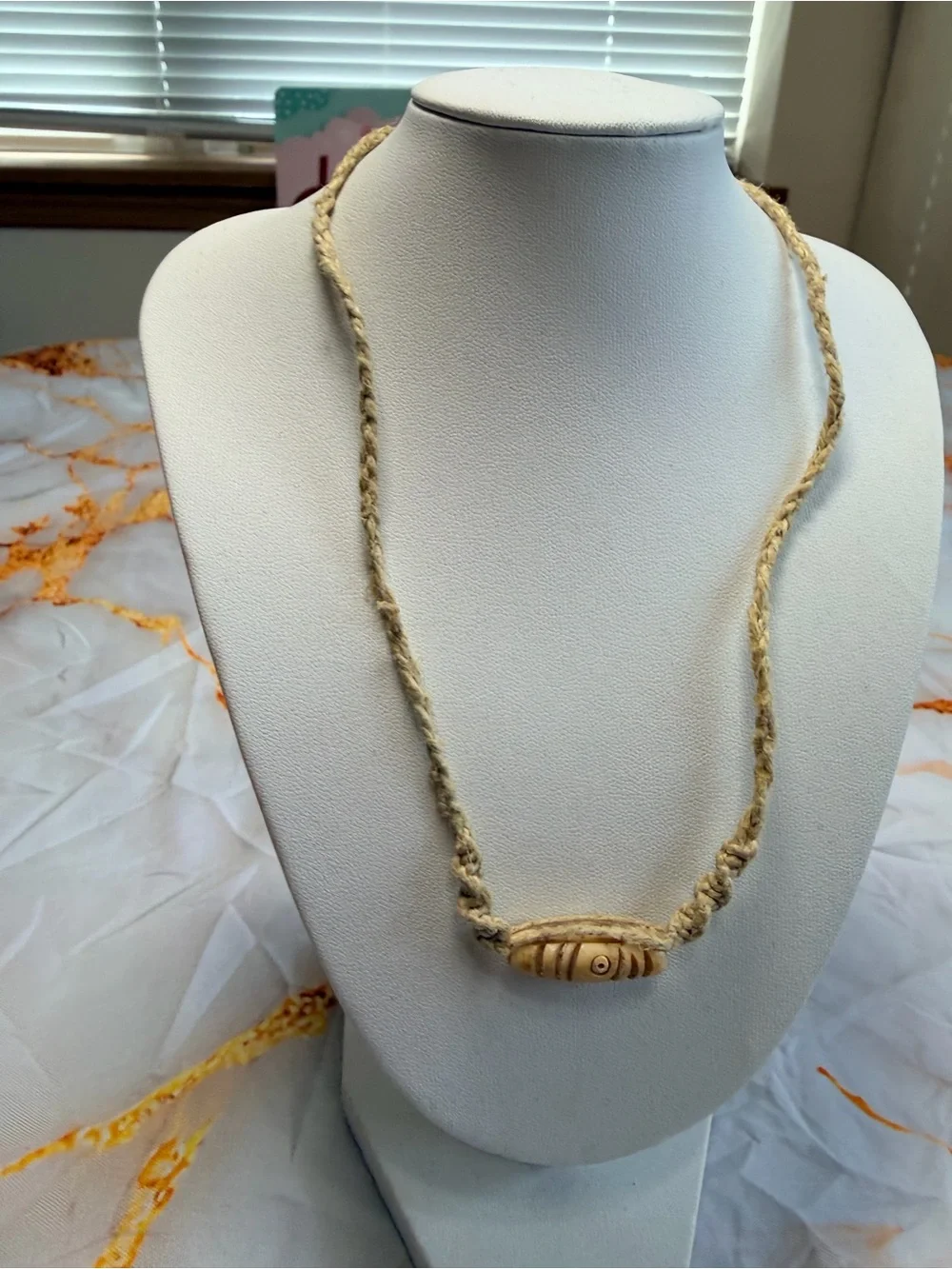 Vintage Tribal carved necklace